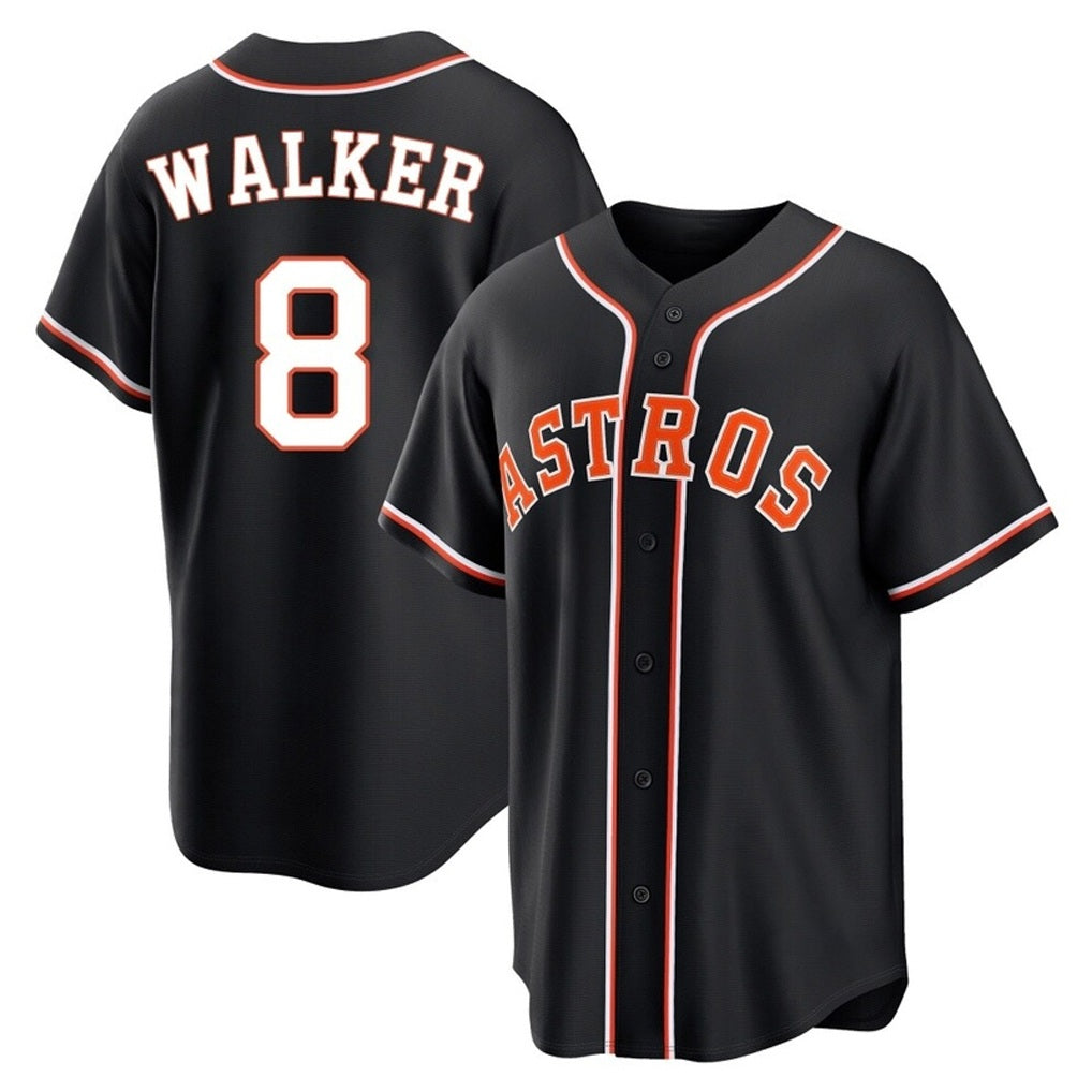 Houston Astros #8 Christian Walker Player Black HOLBERT Fashion Out Home Game Stitched Jerseys