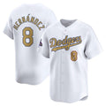 Los Angeles Dodgers #8 Enrique Hernandez White HOLBERT 2025 Gold Collection Limited Stitched Jersey