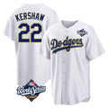Los Angeles Dodgers #22 Clayton Kershaw Player Gold White HOLBERT World Series 2026 Collection Stadium Game Stitched Jerseys