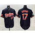 Los Angeles Dodgers #17 Shohei Ohtani Black HOLBERT Mexico Cool Base Stitched Jersey
