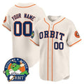 Custom Houston Astros Orbit Patch Vapor Premier Limited Jersey ¨C Cream HOLBERT