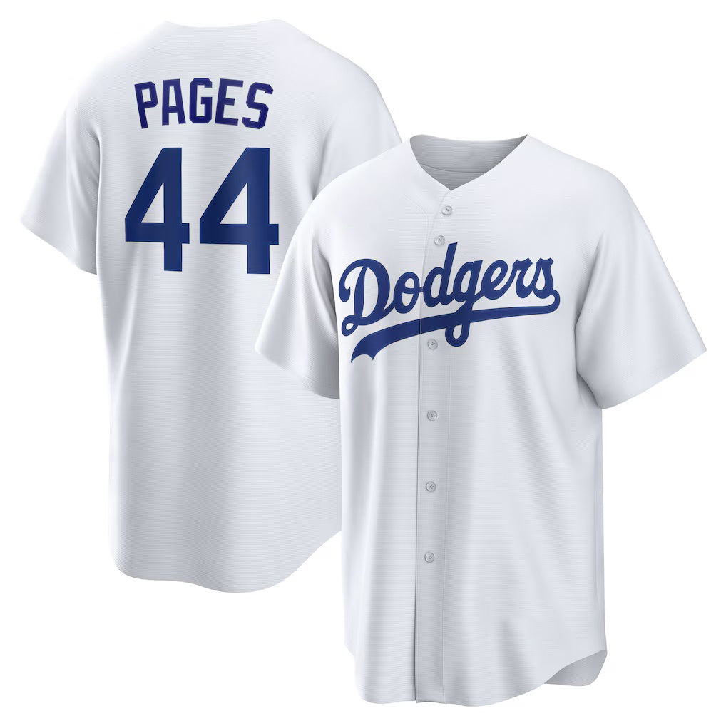 Los Angeles Dodgers #44 Andy Pages White HOLBERT Home Replica Jersey