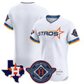 Houston Astros Blank Player White HOLBERT City Connect Texas Patch Vapor Premier Limited Elite Home Stitched Jerseys