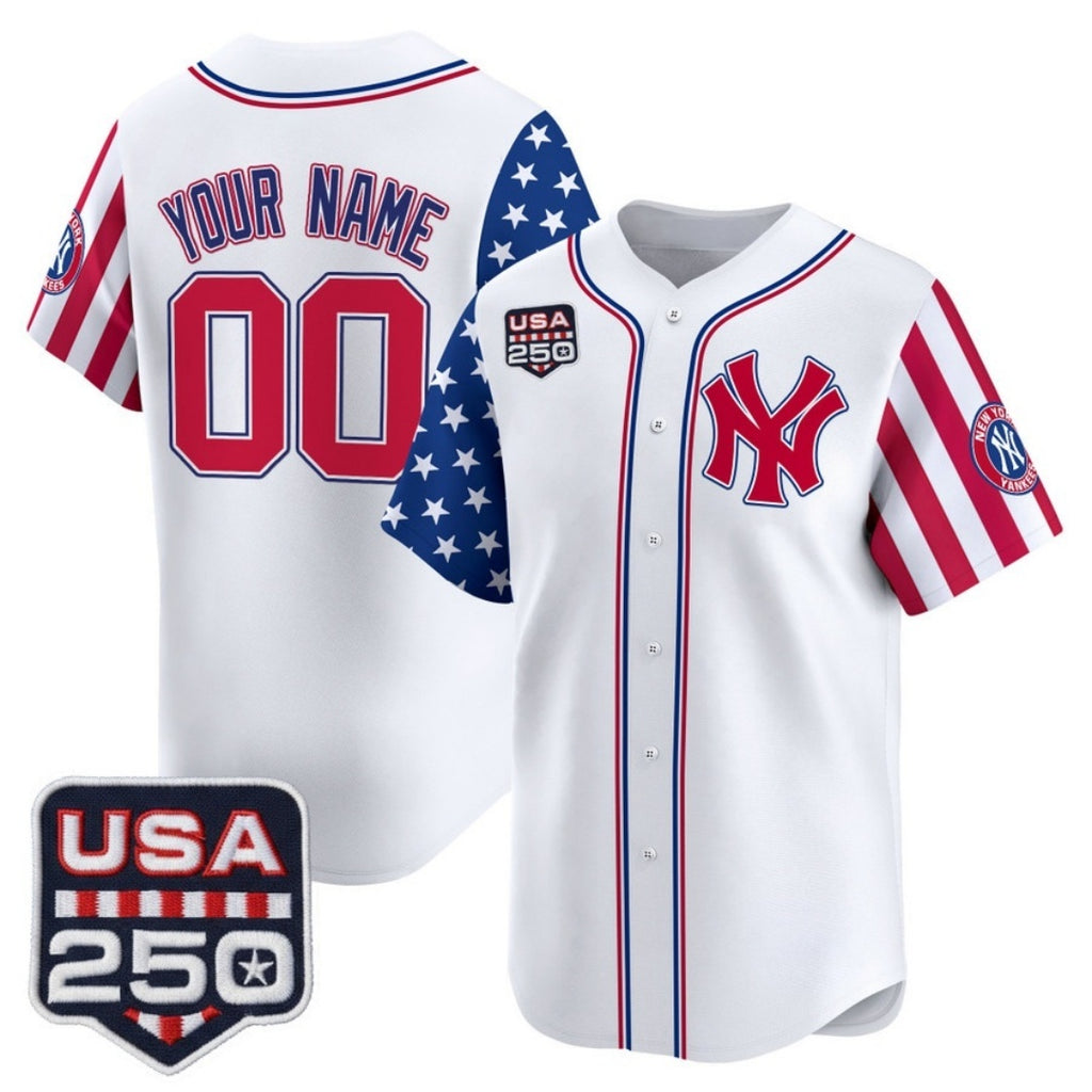 Custom New York Yankees America 250 Edition Vapor Premier Limited White HOLBERT Stitched Jerseys