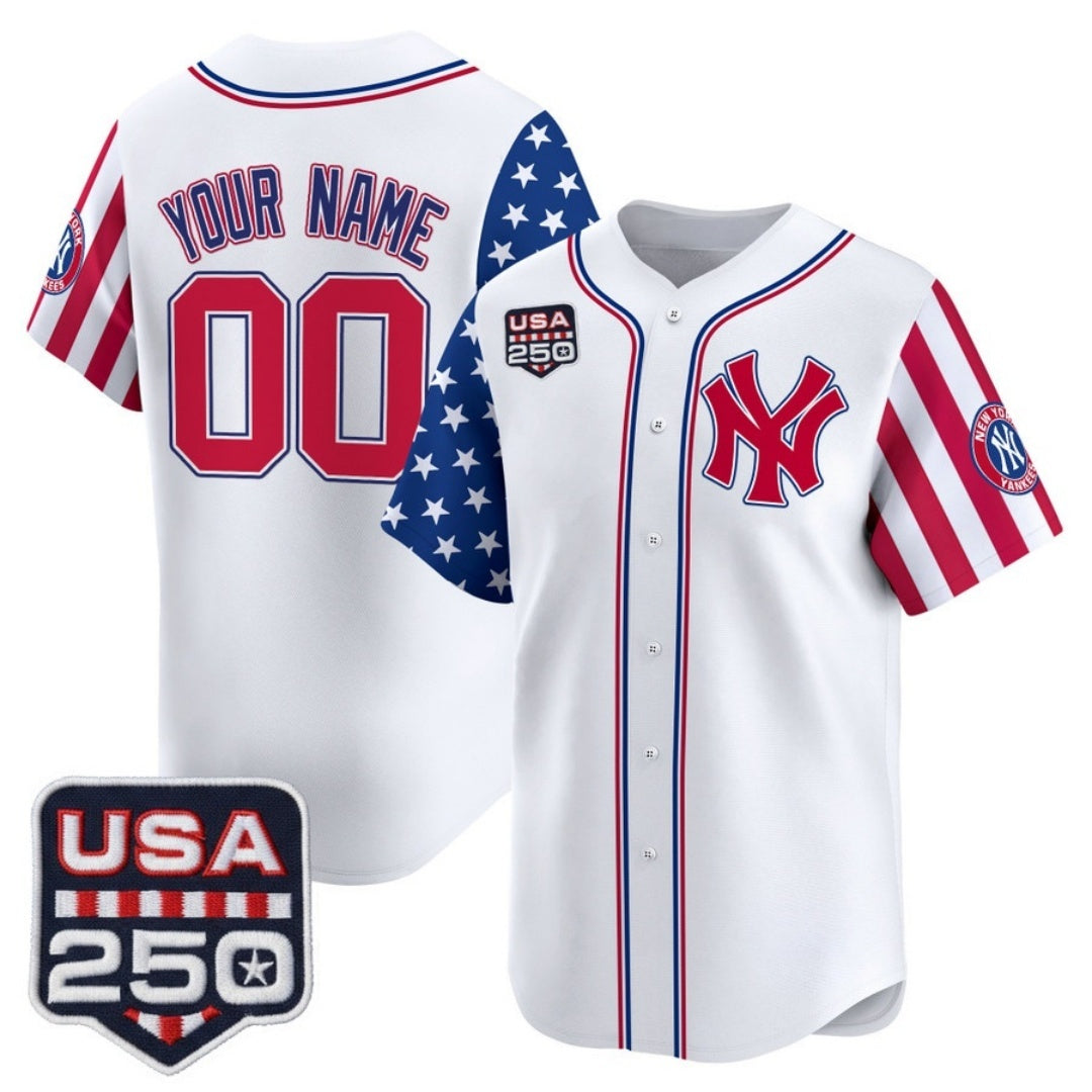 Custom New York Yankees America 250 Edition Vapor Premier Limited White HOLBERT Stitched Jerseys
