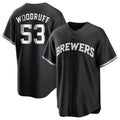 Milwaukee Brewers #53 Brandon Woodruff Player Black HOLBERT Game Home Stitched Jerseys
