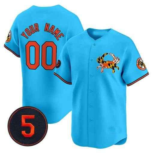 Custom Baltimore Orioles Robinson Patch Vapor Premier Limited Jersey V3 ¨C Blue HOLBERT
