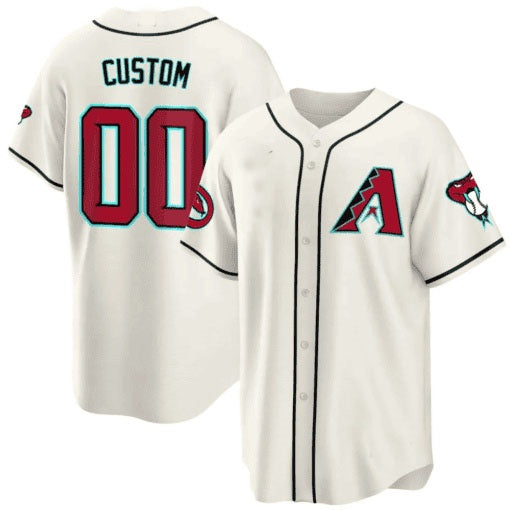 Custom Arizona Diamondbacks 2024 Cool Base Jersey ¨C Cream HOLBERT