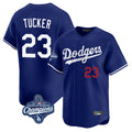 Los Angeles Dodgers #23 Kyle Tucker Player Royal HOLBERT World Series Meet Limited Home Stitched Jerseys
