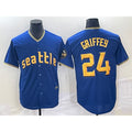 Seattle Mariners #24 Ken Griffey Blue HOLBERT 2023 City Connect Cool Base Stitched Jersey