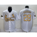 St. Louis Cardinals #28 Nolan Arenado White HOLBERT 2022 All Star Stitched Cool Base Jersey
