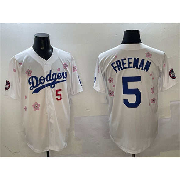 Los Angeles Dodgers #5 Freddie Freeman White HOLBERT 2025 Tokyo Series Limited Stitched Jersey