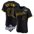 Los Angeles Dodgers #17 Shohei Ohtani Player Black HOLBERT World Series Snake Skin City Limited Elite Home Stitched Jerseys