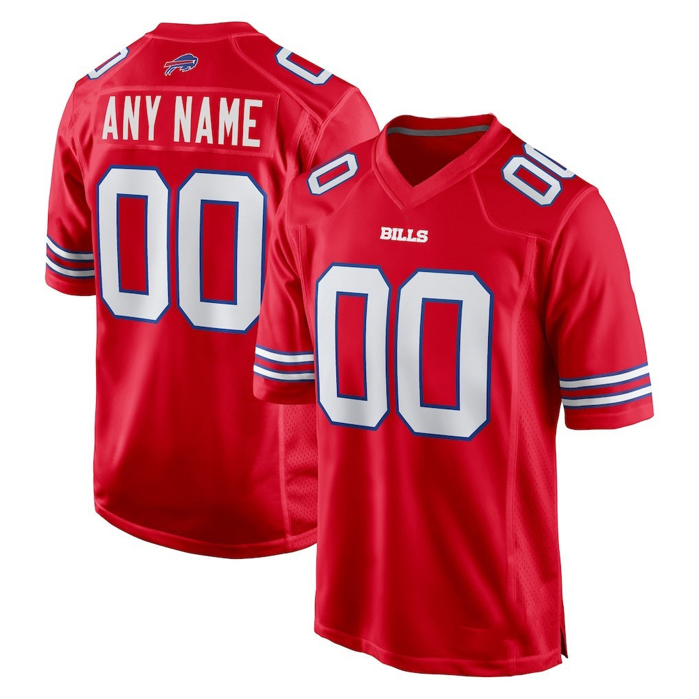 Custom B.Bills Red HOLBERT Alternate Game Jersey