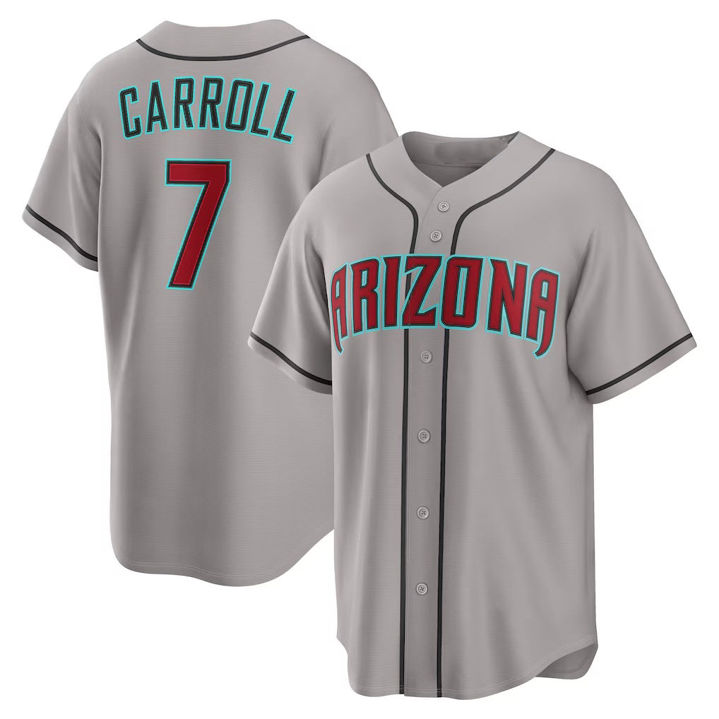 Arizona Diamondbacks #7 Corbin Carroll Gray HOLBERT Road Replica Jersey