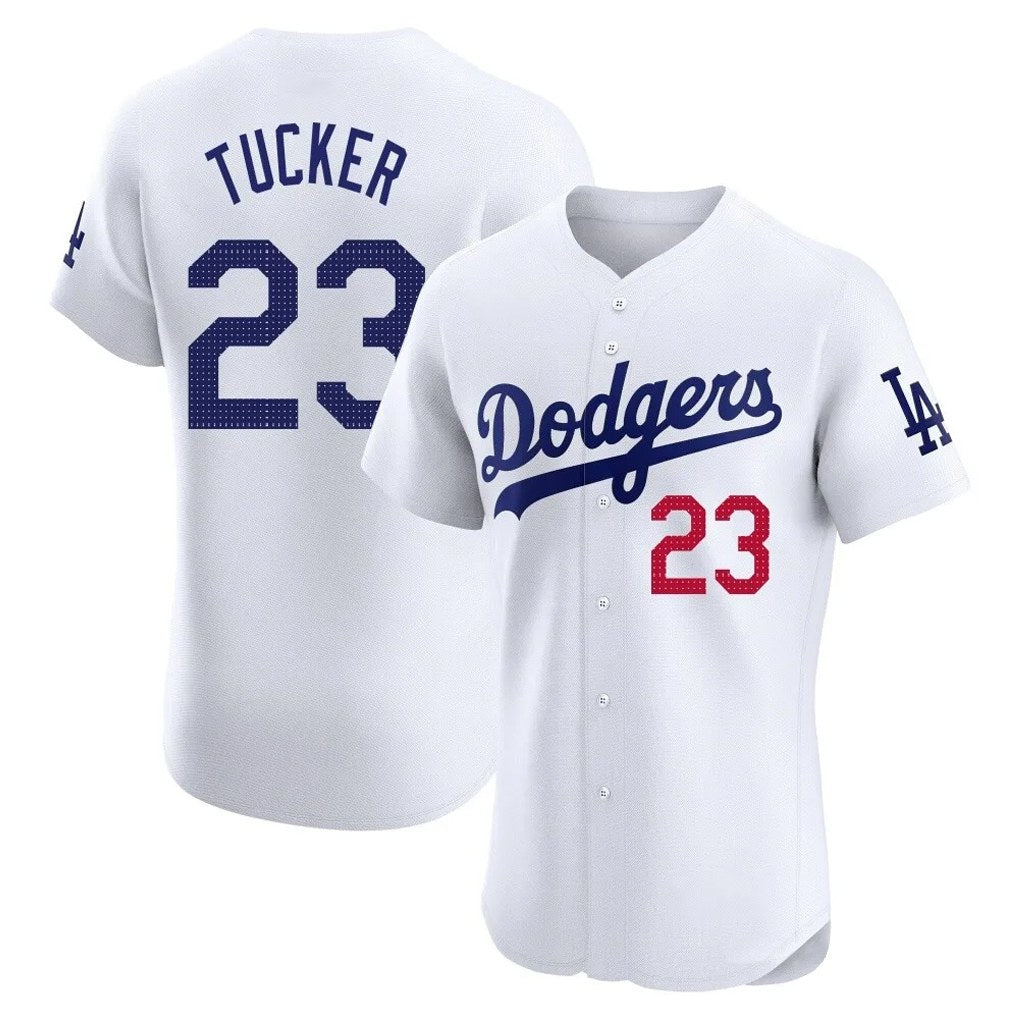 Los Angeles Dodgers #23 Kyle Tucker Player White HOLBERT Limited Elite Home Stitched Jerseys