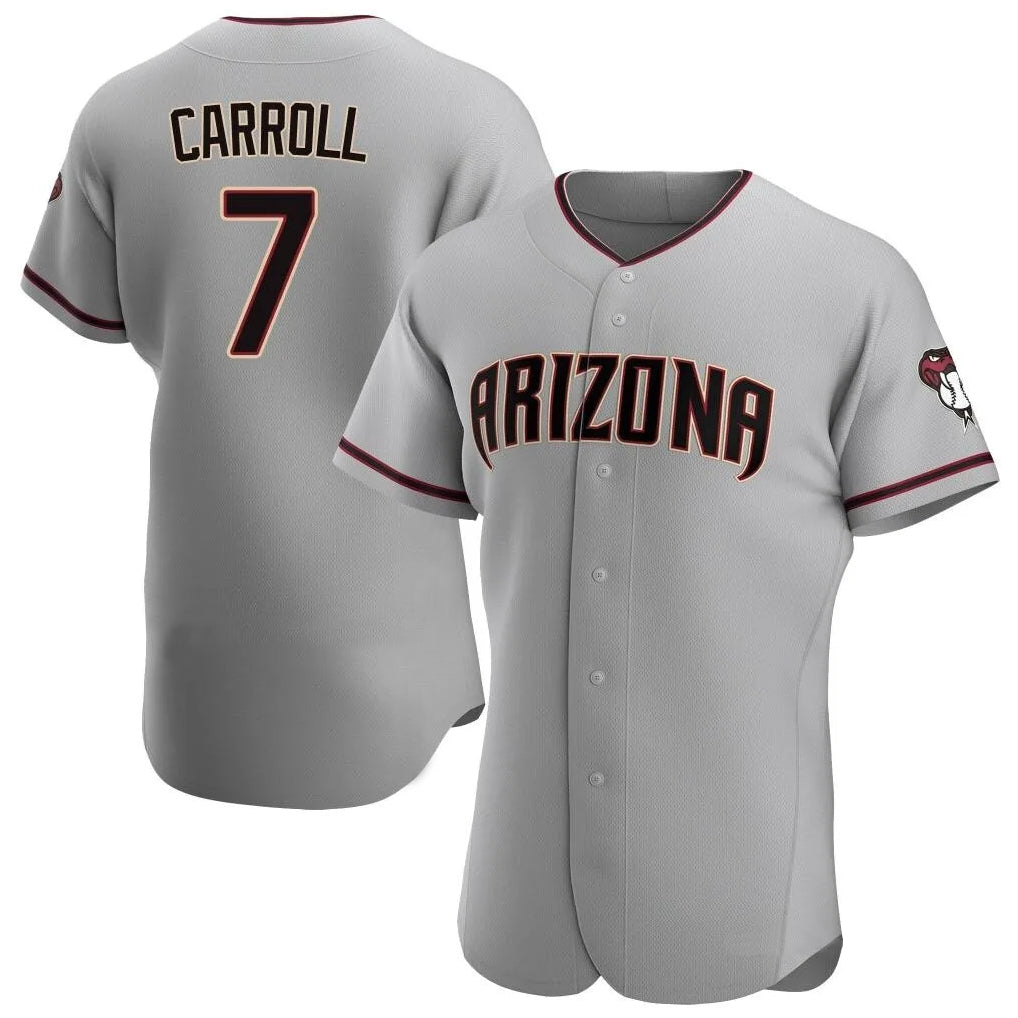 Arizona Diamondbacks #7 Corbin Carroll Player Gray HOLBERT Road Limited Elite Home Game Stitched Jerseys