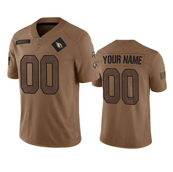 Custom A.Cardinals Active Player 2023 Brown HOLBERT Salute To Service Limited Stitched Jersey