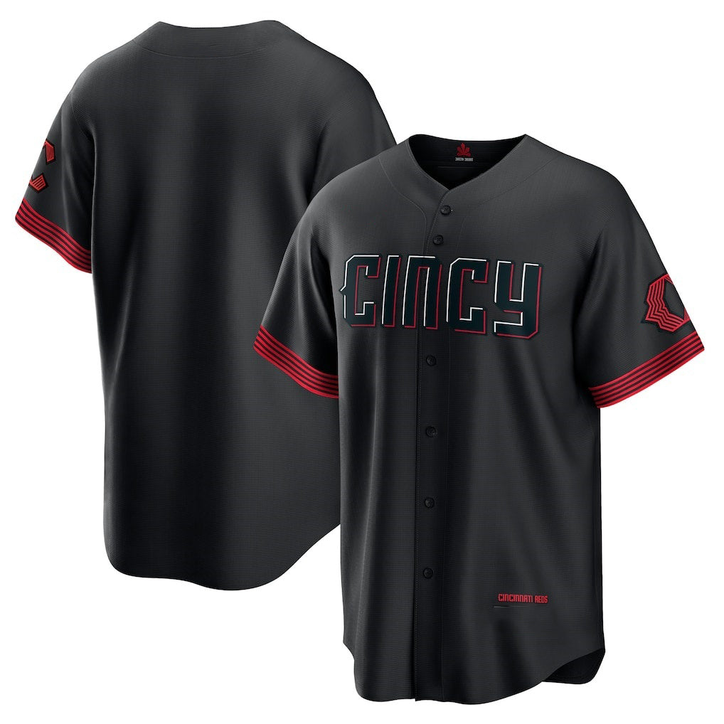 Cincinnati Reds Black HOLBERT City Connect Replica Jersey