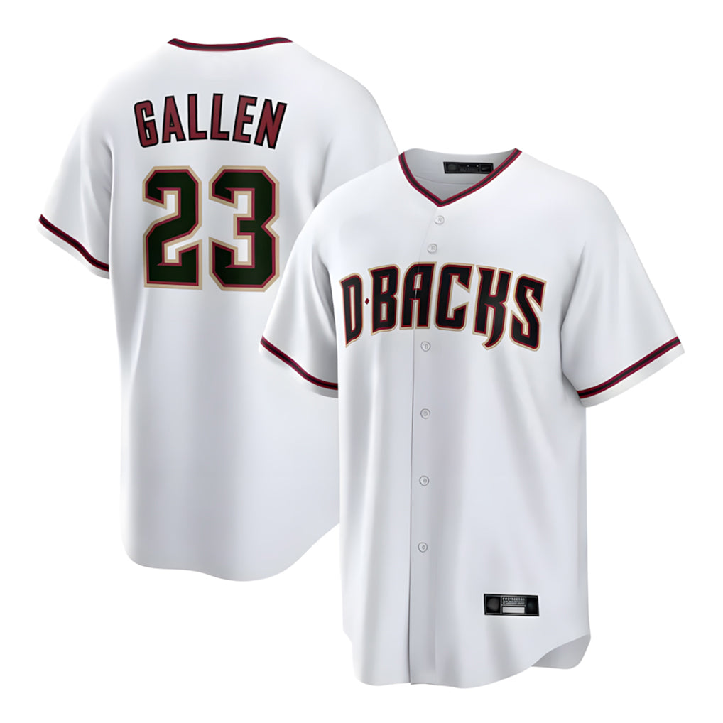 Arizona Diamondbacks #23 Zac Gallen Player White HOLBERT Home Game Stitched Jerseys