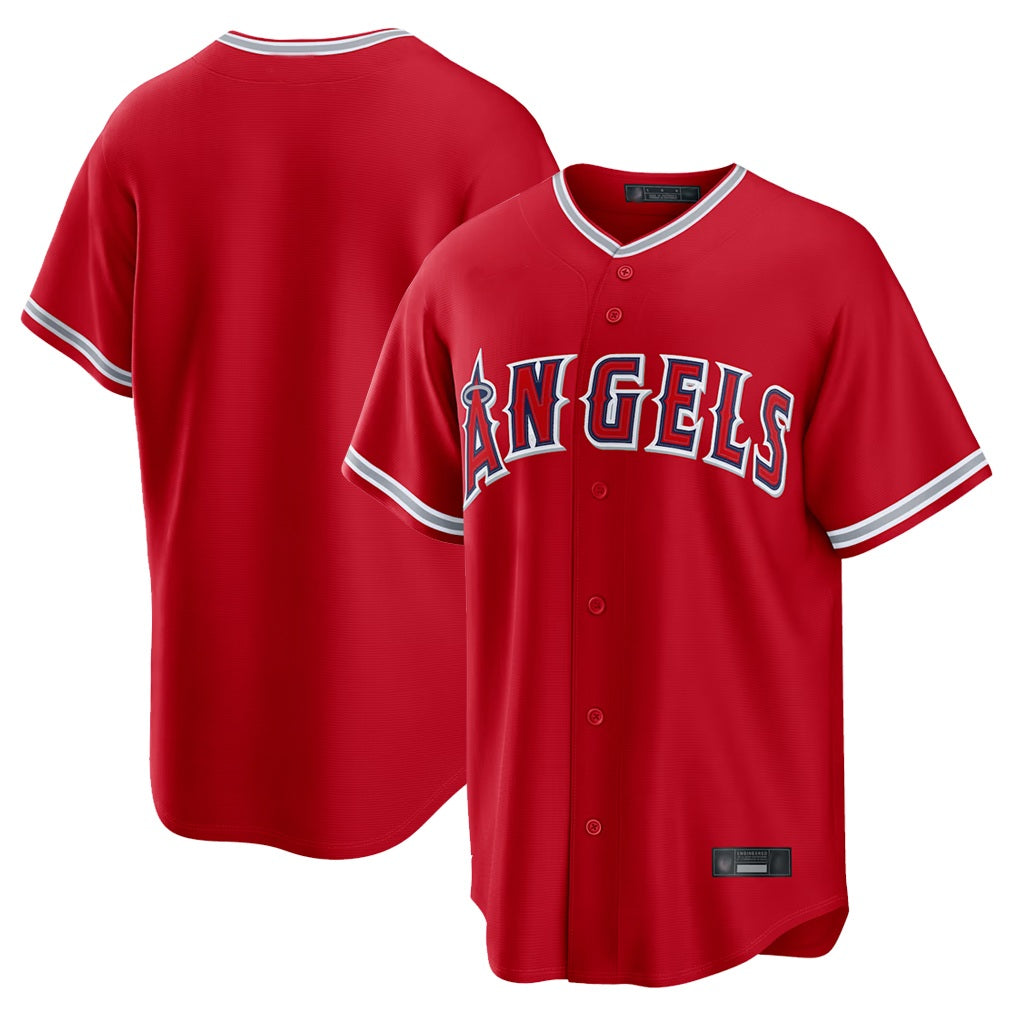 Los Angeles Angels Blank Player Red HOLBERT Home Game Stitched Jerseys