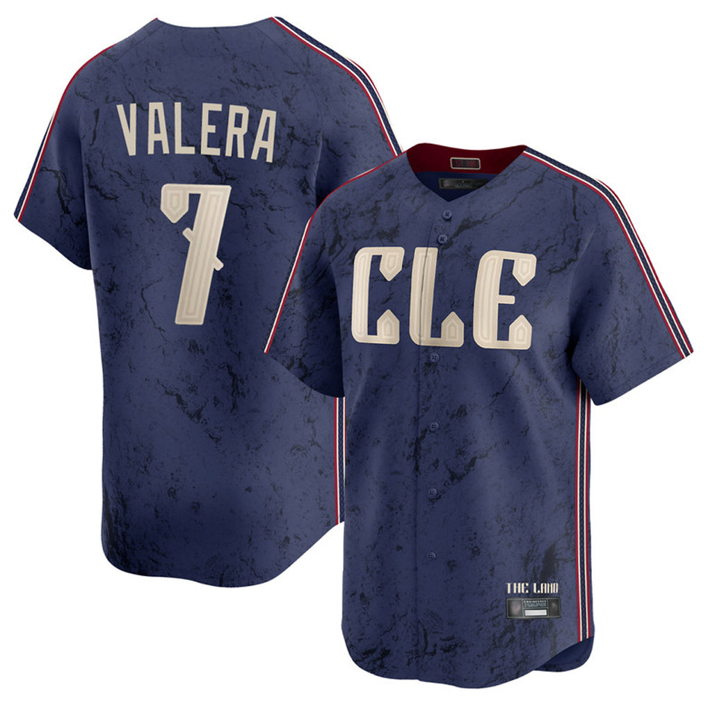 Cleveland Guardians #7 George Valera Player Navy HOLBERT City Connect Limited Home Stitched Jerseys
