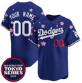 Custom Los Angeles Dodgers Active Player Royal HOLBERT 2025 Tokyo Series Limited Stitched Jersey
