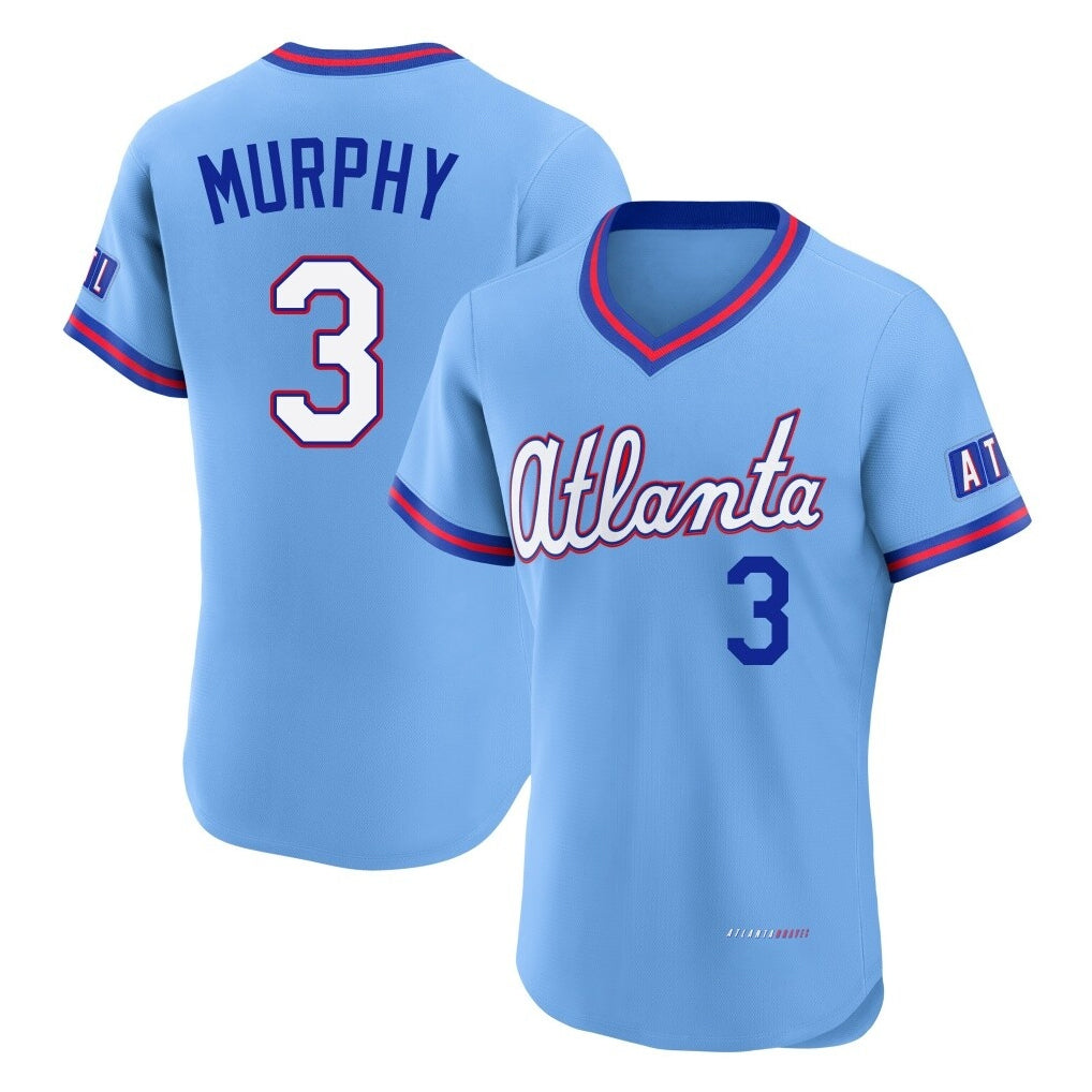 Atlanta Braves #3 Dale Murphy Player Powder Blue HOLBERT 2026 City Connect T-shirt Limited Elite Home Game Stitched Jerseys
