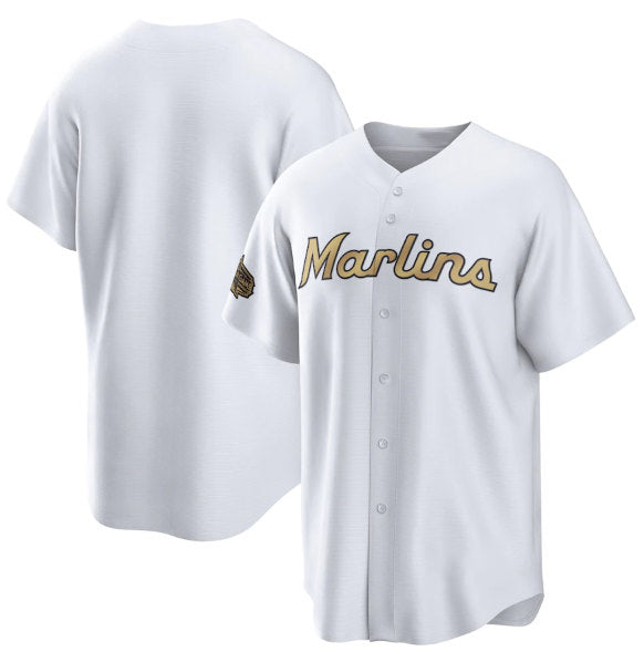 Miami Marlins Blank White HOLBERT 2022 All-Star Cool Base Stitched Jersey