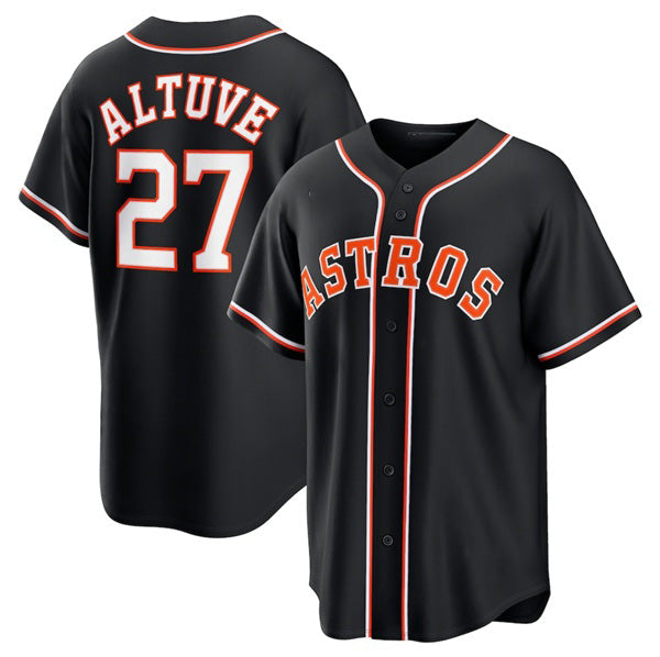 Houston Astros #27 Jose Altuve 2026 Black HOLBERT Out Stitched Jersey