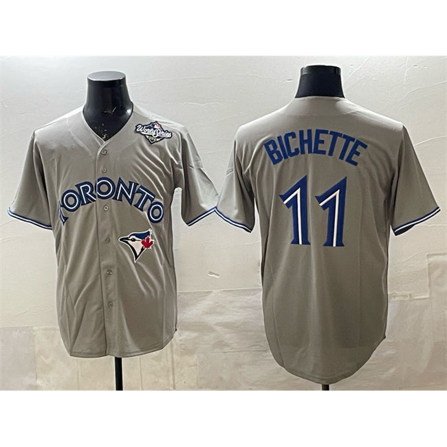 Toronto Blue Jays #11 Bo Bichette Gray HOLBERT 2025 World Series Home Cool Base Stitched Jersey