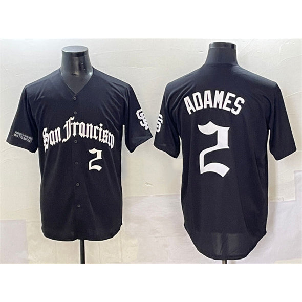 San Francisco Giants #2 Willy Adames Black HOLBERT 'Gothic Fog Edition' Vapor Premier Limited Stitched Jersey