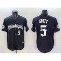 Philadelphia Phillies #5 Bryson Stott Black HOLBERT Gothic Vapor Limited Stitched Jersey