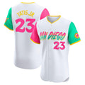 San Diego Padres #23 Fernando Tatis Jr. White HOLBERT City Connect Elite Jersey