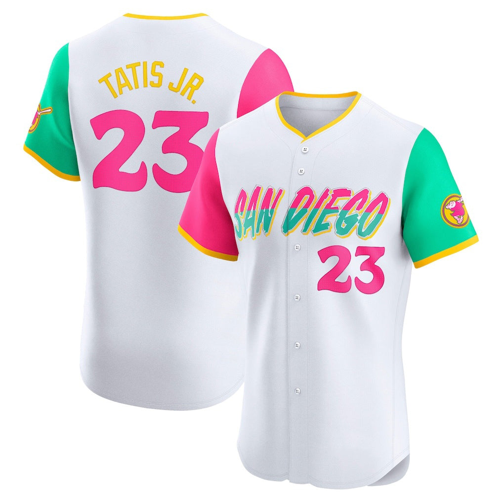 San Diego Padres #23 Fernando Tatis Jr. White HOLBERT City Connect Elite Jersey