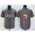 Houston Astros #3 Jeremy Pena Grey HOLBERT Gridiron Cool Base Stitched Jersey