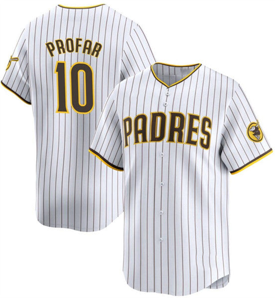 San Diego Padres #10 Jurickson Profar White HOLBERT 2024 Home Limited Stitched Jersey
