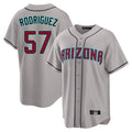 Arizona Diamondbacks #57 Eduardo Rodriguez Player Gray HOLBERT Road Home Game Stitched Jerseys