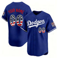 Custom Los Angeles Dodgers Royal HOLBERT USA 250 Fourth of July Limited Stitched Jersey