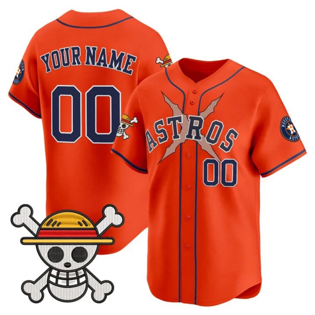 Custom Houston Astros x One Piece Orange HOLBERT Vapor Premier Limited Jersey - Stitched