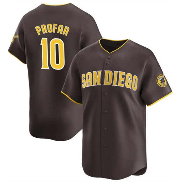 San Diego Padres #10 Jurickson Profar Brown HOLBERT 2024 Away Limited Stitched Jersey