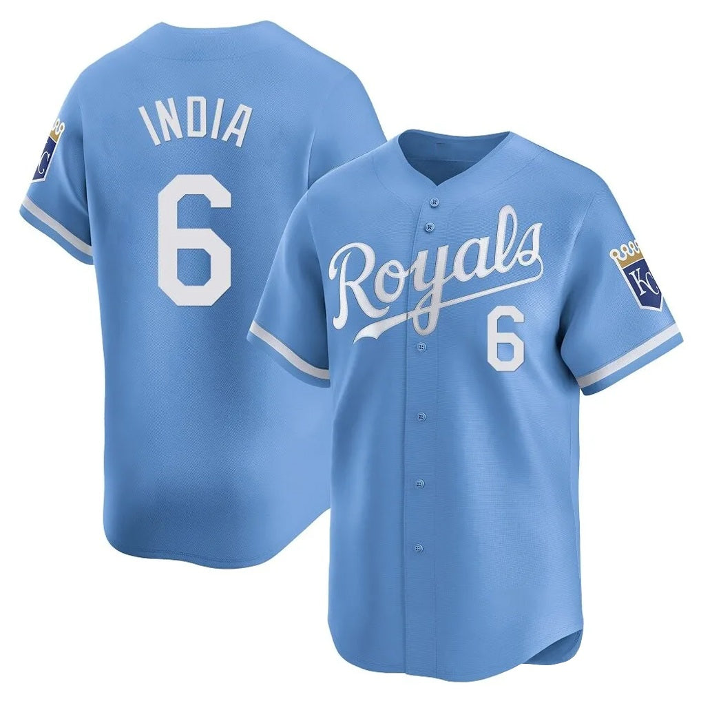Kansas City Royals #6 Jonathan India Player Light Blue HOLBERT Alt Limited Home Stitched Jerseys