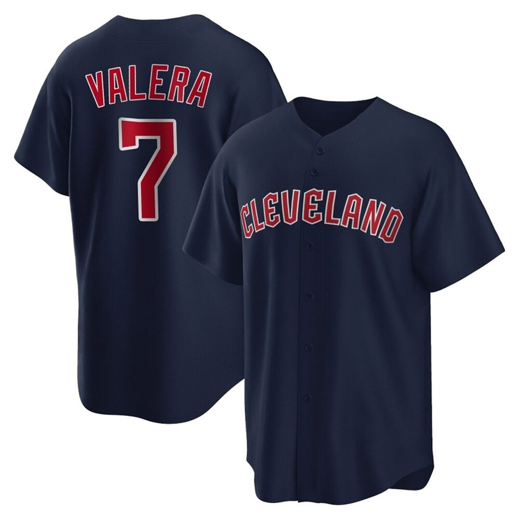 Cleveland Guardians #7 George Valera Player Navy HOLBERT Game Home Stitched Jerseys