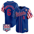 Baltimore Orioles #6 Ryan Mountcastle Player Royal HOLBERT USA 250 Independence Day Vapor Premier Limited Home Game Stitched Jerseys