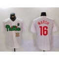 Philadelphia Phillies #16 Brandon Marsh White Green HOLBERT Cool Base Stitched Jerseys