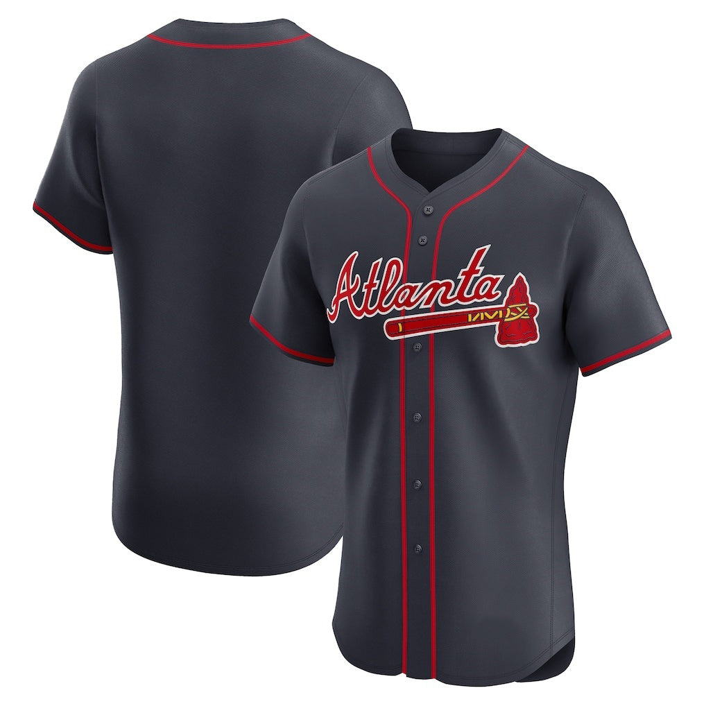 Atlanta Braves Navy HOLBERT Alternate Elite Jersey