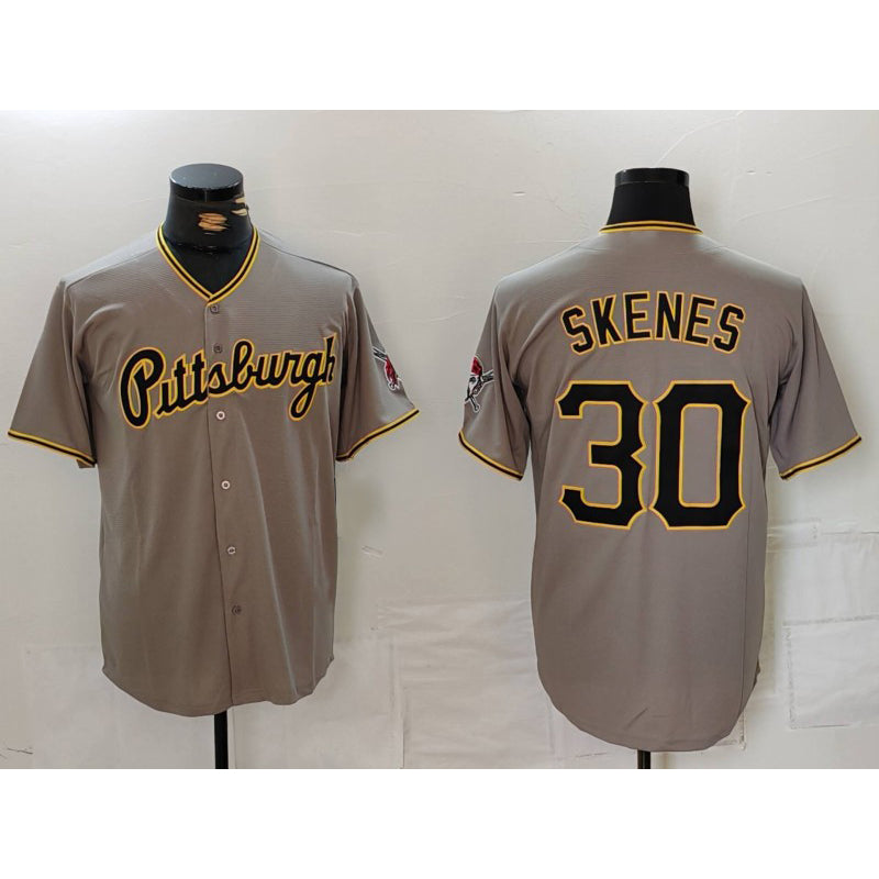 Pittsburgh Pirates #30 Paul Skenes Grey HOLBERT Stitched Jersey