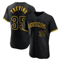 Cincinnati Reds #35 Jose Trevino Player Black HOLBERT Snake Skin City Limited Elite Home Stitched Jerseys
