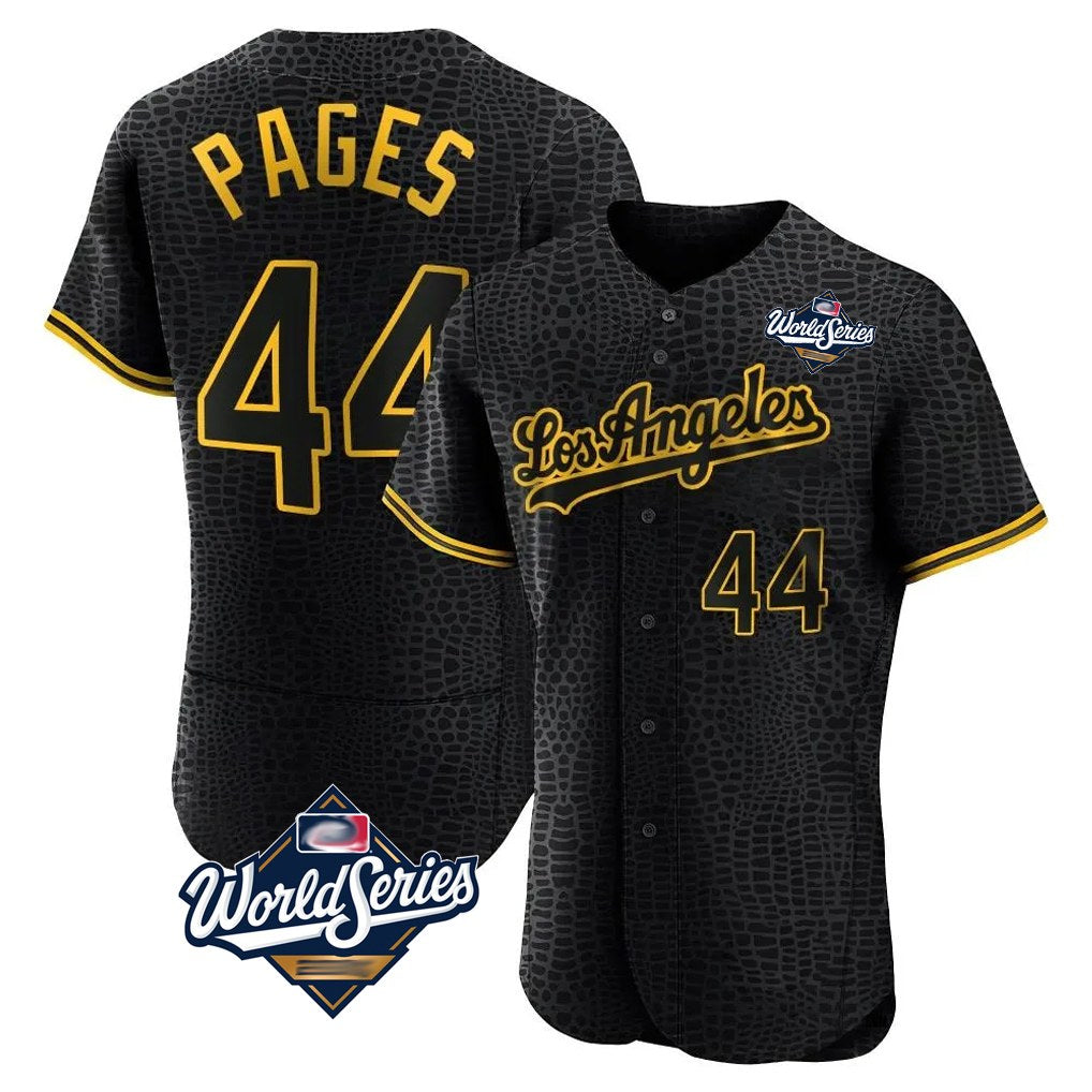 Los Angeles Dodgers #44 Andy Pages Player Black HOLBERT World Series Snake Skin City Limited Elite Home Stitched Jerseys