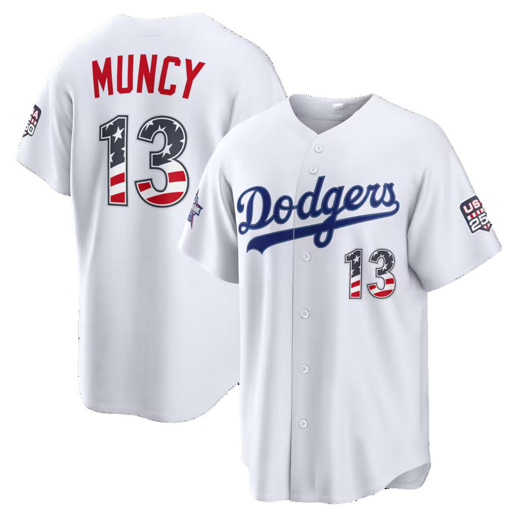 Los Angeles Dodgers #13 Max Muncy 2026 All-Star Edition Stars & Stripes White HOLBERT Stadium Jersey